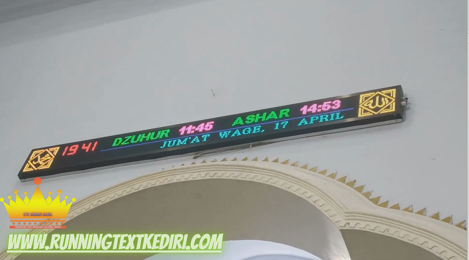 <p>Running text adalah papan LED digital yang menampilkan tulisan berjalan secara otomatis. Media ini banyak di gunakan untuk promosi, pengumuman, informasi layanan, hingga identitas usaha. Dengan tampilan yang terang dan bergerak. Running text mampu menarik perhatian lebih cepat dibanding media media statis Running text adalah papan LED digital yang menampilkan tulisan berjalan secara otomatis. Media ini banyak di gunakan untuk promosi, pengumuman, informasi layanan, hingga identitas usaha. Dengan tampilan yang terang dan bergerak. Running text mampu menarik perhatian lebih cepat dibanding media media statis.</p>